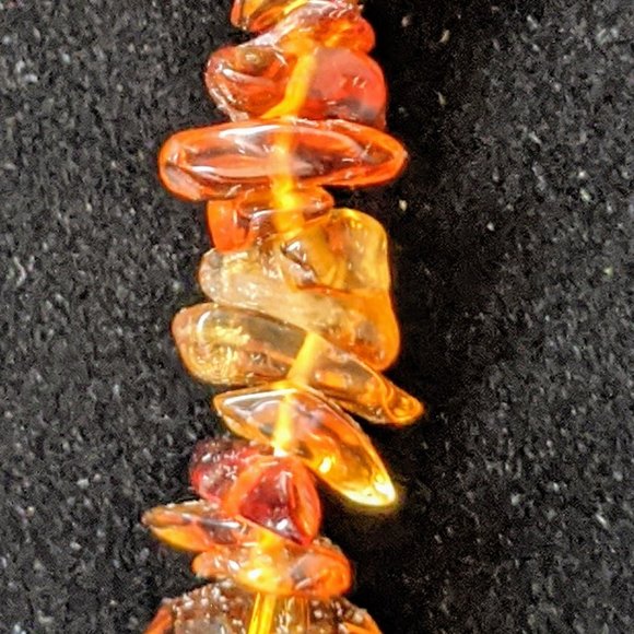 Vintage Amber Stone Pendant Necklace Hippie Spiritual Boho Chic Fashion Jewelry - Picture 8 of 16